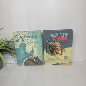 2 Vintage Whitman Books Real Life Stories They Flew To Fame/Challenge of Ice